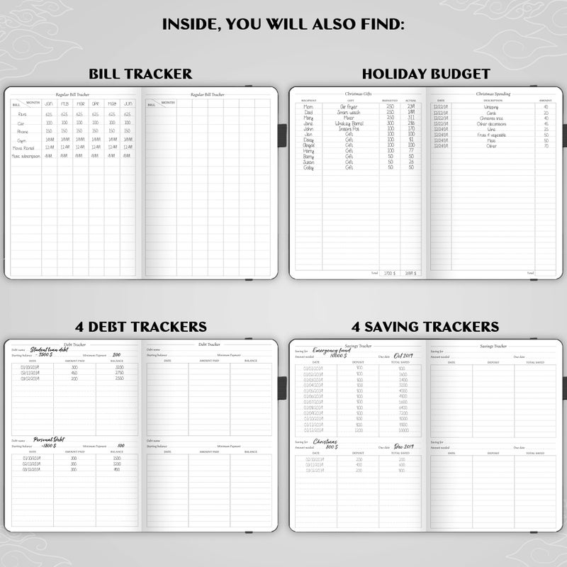 Legend Planner Legend Budget Planner â€“ Financial Organizer Book. Money Account & Expense Tracker Notebook Journal for Household Monthly Budgeting (Black) - Image 5